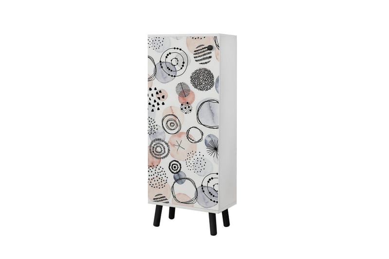 Gelsgan Skoskåp 50 cm - Vit/Svart - Förvaring - Skåp - Förvaringsskåp