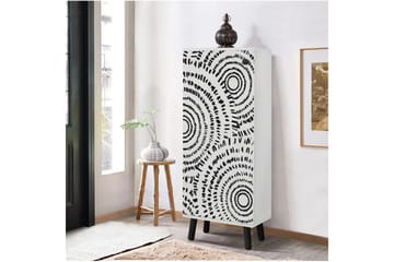 Gelsgan Skoskåp 50 cm - Vit/Svart - Förvaring - Skåp - Förvaringsskåp