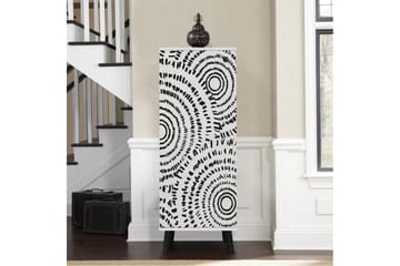 Gelsgan Skoskåp 50 cm - Vit/Svart - Förvaring - Skåp - Förvaringsskåp