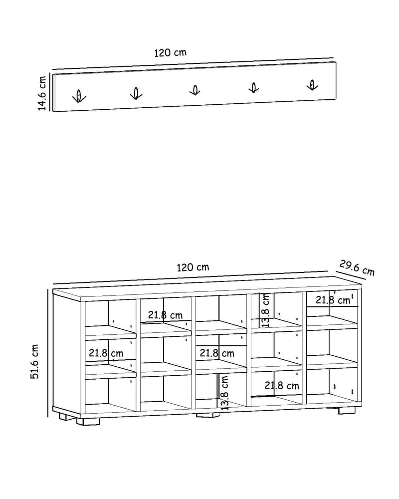 Gending Skoskåp 120 cm - Förvaring - Skåp - Förvaringsskåp