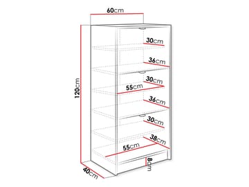 Gudelia Skoskåp 60 cm - svart - Förvaring - Skåp - Förvaringsskåp