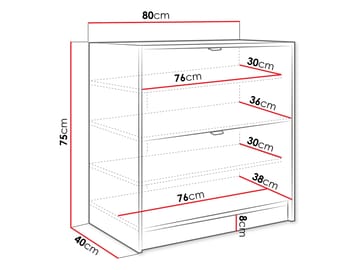 Gudelia Skoskåp 80 cm - svart - Förvaring - Skåp - Förvaringsskåp