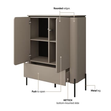 Högskåp Bello 2 Dörrar 1 Låda - Förvaring - Skåp - Förvaringsskåp