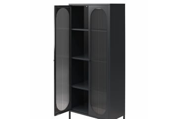 Högskåp Luna Svart - Svart - Förvaring - Skåp - Vitrinskåp
