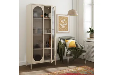 Högskåp Luna Pergament - Pergament - Förvaring - Skåp - Vitrinskåp