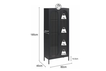 Högskåp Luna Pergament - Pergament - Förvaring - Skåp - Vitrinskåp