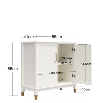 Högskåp Westerleigh Blekt Rosa - Blekt Rosa - Förvaring - Skåp - Förvaringsskåp