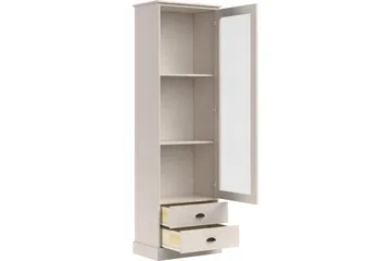 Harry Vitrinskåp 55x180 cm - Vit - Förvaring - Skåp - Vitrinskåp