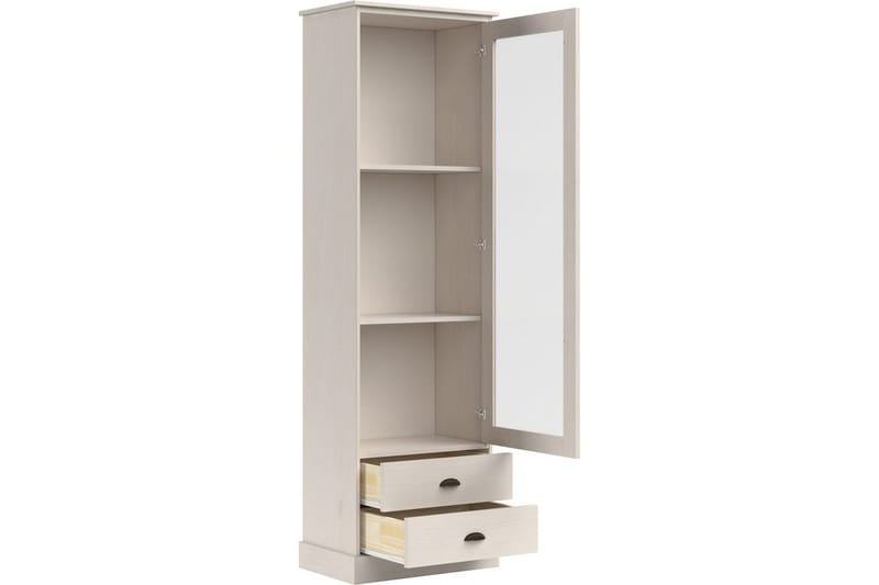 Harry Vitrinskåp 55x180 cm - Vit - Förvaring - Skåp - Vitrinskåp