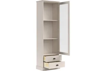 Harry Vitrinskåp 55x180 cm - Vit - Förvaring - Skåp - Vitrinskåp