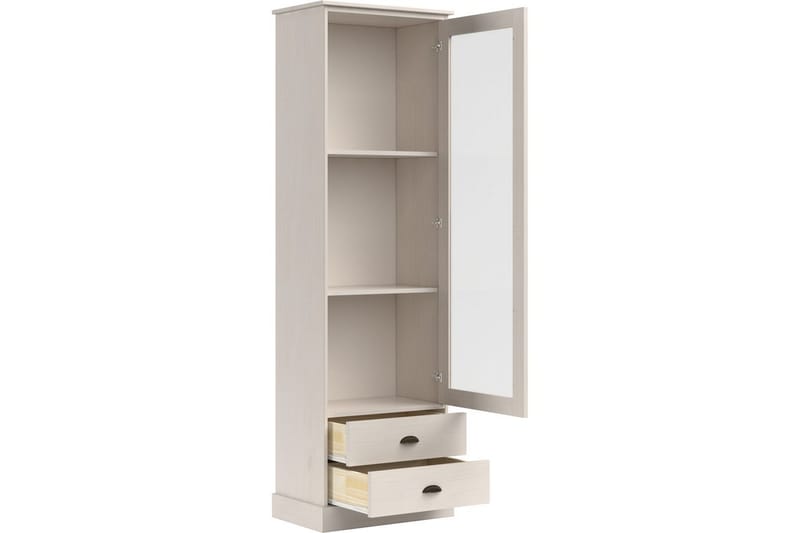 Harry Vitrinskåp 55x180 cm - Vit - Förvaring - Skåp - Vitrinskåp