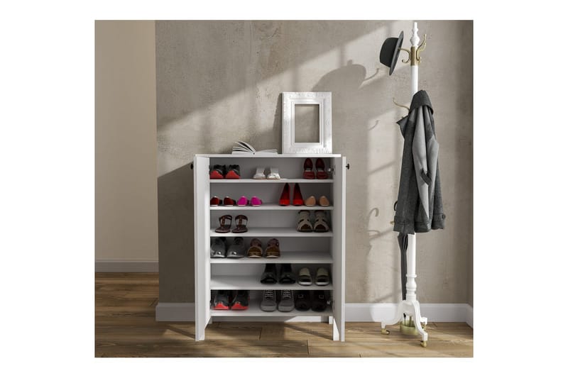 Haviland Skoskåp 90 cm - Natur/Vit - Förvaring - Skåp - Förvaringsskåp