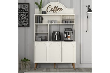 Hazim Barskåp 120x202 cm - Brun/Cremevit - Förvaring - Skåp - Barskåp
