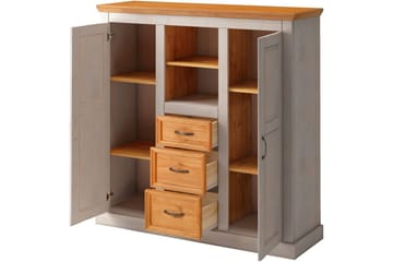 Highboard & skåpsbyrå Loft24 Högskåp Selma Grå Grå - Förvaring - Skåp - Förvaringsskåp
