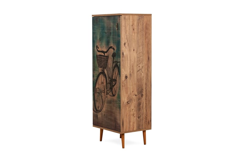 Highboard Cykel 38x50 cm - Natur/Grön/Svart - Förvaringsskåp