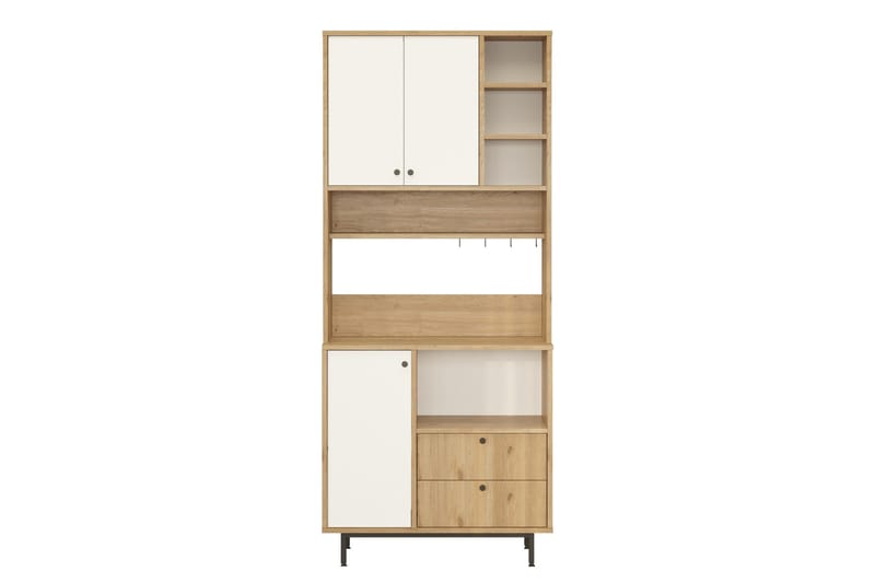 Highboard Donae - Ek/Vit - Förvaring - Skåp - Förvaringsskåp