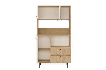 Highboard Donae - Ek/Vit - Förvaring - Skåp - Förvaringsskåp