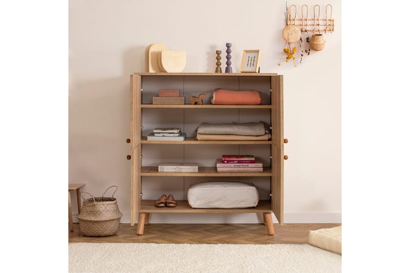Highboard Form 95x111 cm Brun - Hanah Home - Förvaring - Skåp - Förvaringsskåp