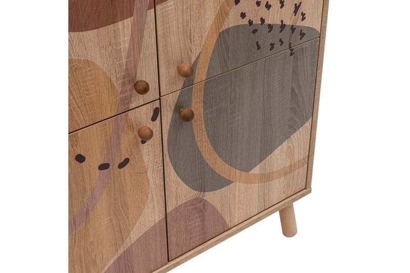 Highboard Form 95x111 cm Brun - Hanah Home - Förvaringsskåp