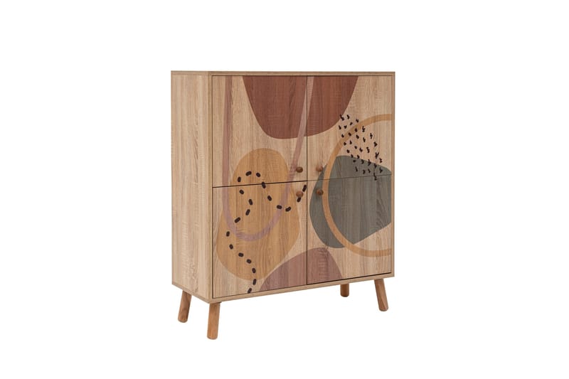 Highboard Form 95x111 cm Brun - Hanah Home - Förvaringsskåp