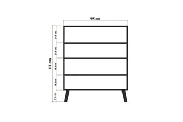 Highboard Form 95x111 cm Brun - Hanah Home - Förvaring - Skåp - Förvaringsskåp