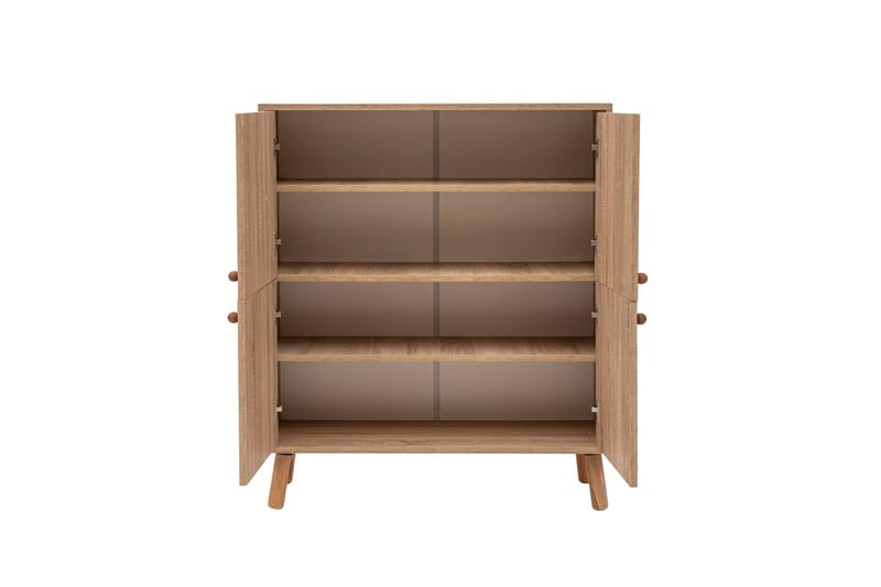 Highboard Iris 95x111 cm Brun - Hanah Home - Förvaringsskåp