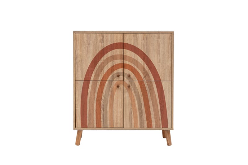 Highboard Iris 95x111 cm Brun - Hanah Home - Förvaring - Skåp - Förvaringsskåp