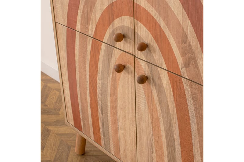 Highboard Iris 95x111 cm Brun - Hanah Home - Förvaring - Skåp - Förvaringsskåp