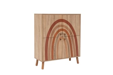 Highboard Iris 95x111 cm Brun - Hanah Home - Förvaring - Skåp - Förvaringsskåp