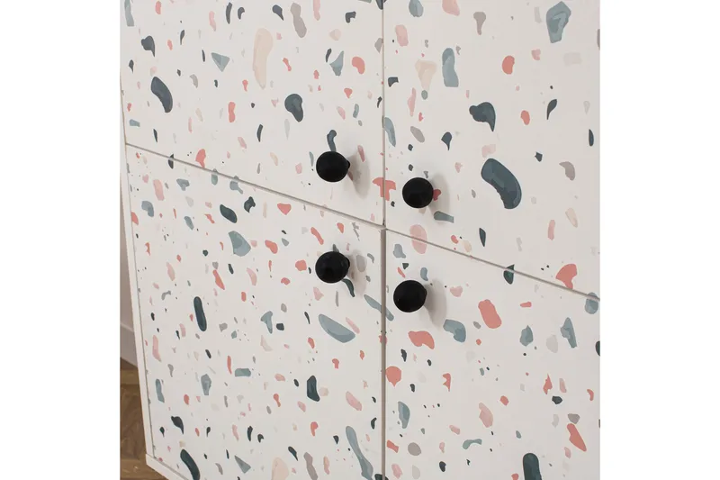 Terrazzo Highboard 95x111 cm Vit - Hanah Home - F örvaring - Skåp - Förvaringsskåp