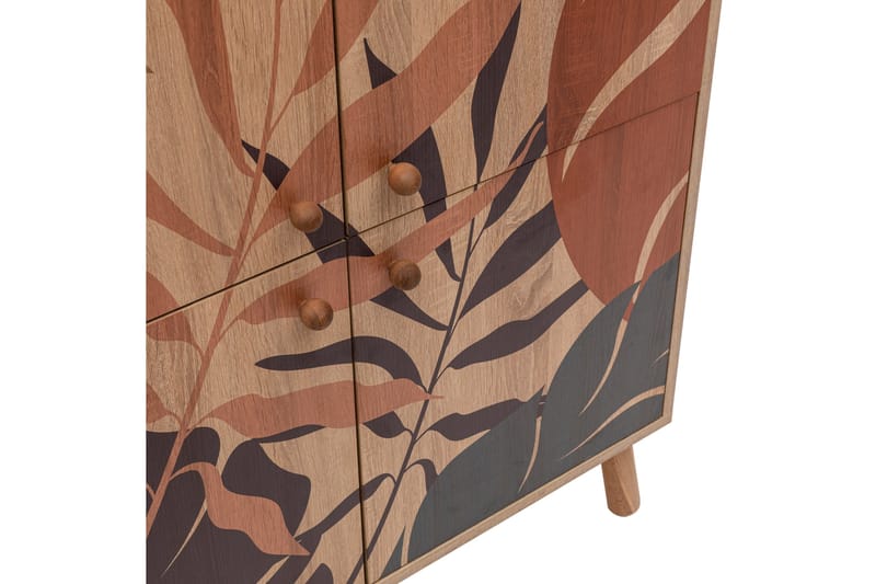 Highboard Palm 95x111 cm Brun/Svart - Hanah Home - Förvaringsskåp