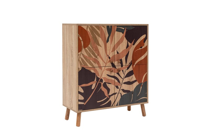 Highboard Palm 95x111 cm Brun/Svart - Hanah Home - Förvaringsskåp