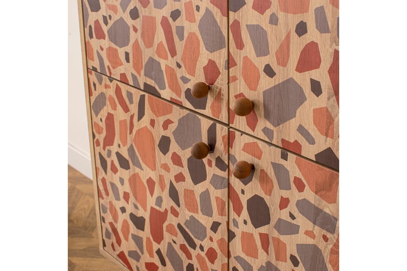 Highboard Pebble 95x111 cm Brun - Hanah Home - Förvaringsskåp