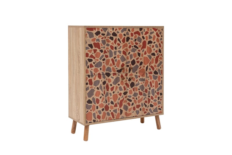 Highboard Pebble 95x111 cm Brun - Hanah Home - Förvaringsskåp