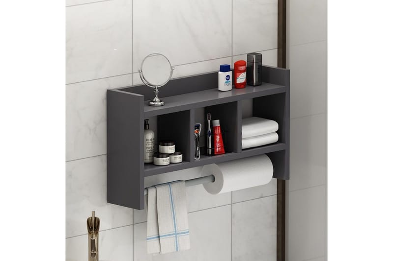 Hyllor Homitis Harlee Hylla 63,6x14,6 cm Antracit - Antracit - Förvaring - Skåp - Förvaringsskåp
