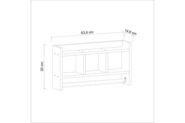 Hyllor Homitis Harlee Hylla 63,6x14,6 cm Antracit - Antracit - Förvaring - Skåp - Förvaringsskåp