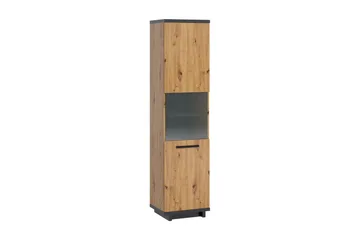 Ingram Vitrinskåp 40x51 cm LED-belysning - Ek/Svart - Förvaring - Skåp - Vitrinskåp