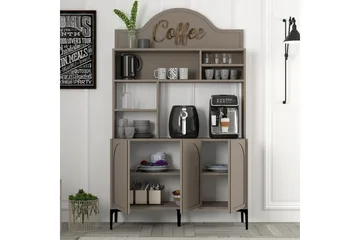 Kaffebarskåp Hazim Tre Atlas / Svart - Atlas / Svart - Förvaring - Skåp - Barskåp