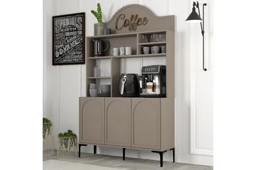 Kaffebarskåp Hazim Tre Atlas / Svart - Atlas / Svart - Förvaring - Skåp - Barskåp