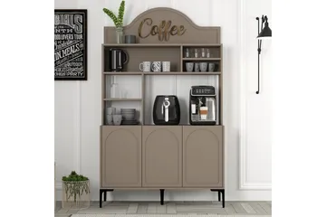 Kaffebarskåp Hazim Tre Atlas / Svart - Atlas / Svart - Förvaring - Skåp - Barskåp