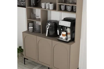 Kaffebarskåp Hazim Tre Atlas / Svart - Atlas / Svart - Förvaring - Skåp - Barskåp