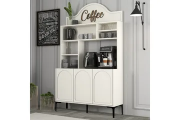Kaffebarskåp Hazim Tre Grädde / Svart - Grädde / Svart - Förvaring - Skåp - Barskåp