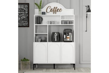 Kaffebarskåp Hazim Tre Vit / Svart - Vit / Svart - Förvaring - Skåp - Barskåp