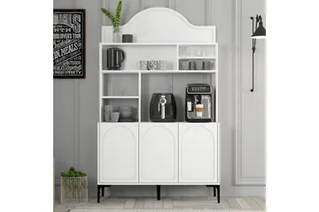 Kaffebarskåp Hazim Tre Vit / Svart - Vit / Svart - Förvaring - Skåp - Barskåp