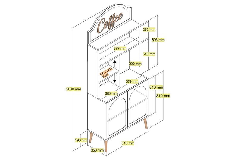Kaffebarskåp Hazim Två Atlas / Rany - Atlas / Rany - Förvaring - Skåp - Barskåp