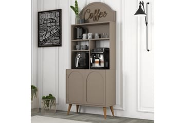 Kaffebarskåp Hazim Två Atlas / Valnöt - Atlas / Valnöt - Förvaring - Skåp - Barskåp