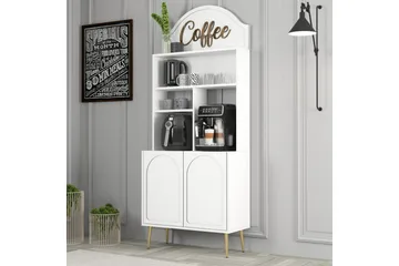 Kaffebarskåp Hazim Två Vit / Rany - Vit / Rany - Förvaring - Skåp - Barskåp