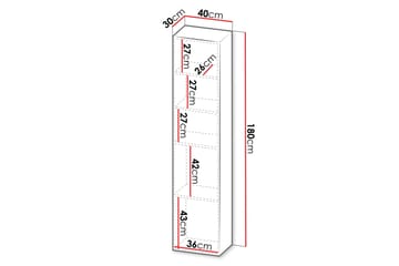 Kangana Highboard - Brun/Svart - Förvaring - Skåp - Förvaringsskåp