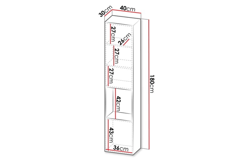 Kangana Highboard - Svart/Brun - Förvaring - Skåp - Förvaringsskåp