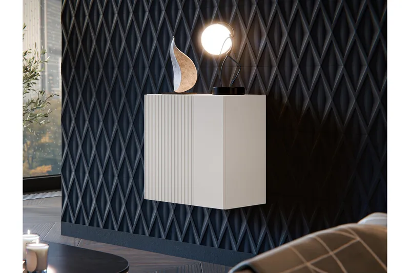 Kangana Vitrinskåp 50x50 cm - Beige - Förvaring - Skåp - Vitrinskåp